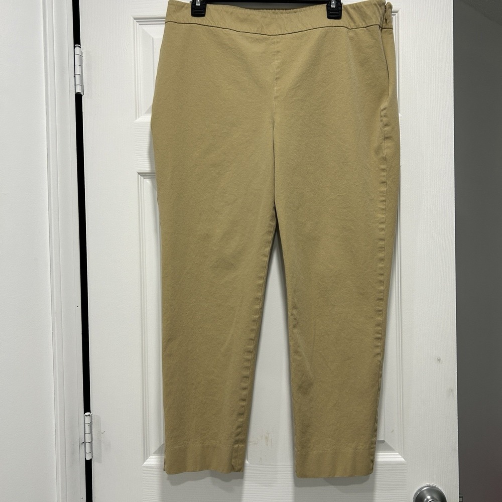 Talbots Women's Size 16 Chatham Ankle Stretch Pants Light‎ Khaki Straight Leg